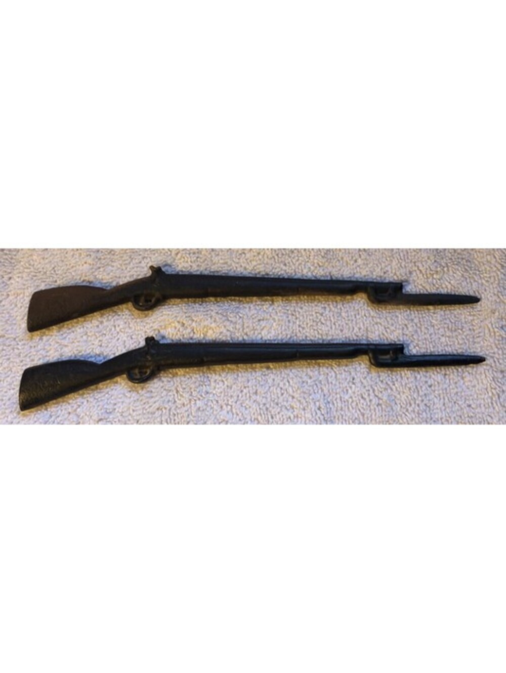 VTG Minature Cast Iron Rifle & Bayonet Replica Letter Opener Lot Of 2